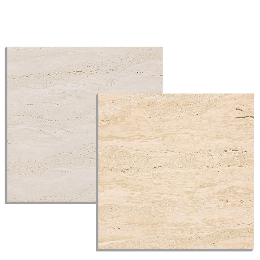 Occasion Outdoor Beige Travertine Porcelain Vitrified Tiles for Building Material