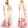 Buy cheap Elegant V Neck Sleeveless Floral Printed Maxi Bohemian Woman Dress from wholesalers