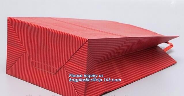 Luxury paper bags with handles Different Sizes,250gsm art paper shopping carrier bag custom printing with handle rope