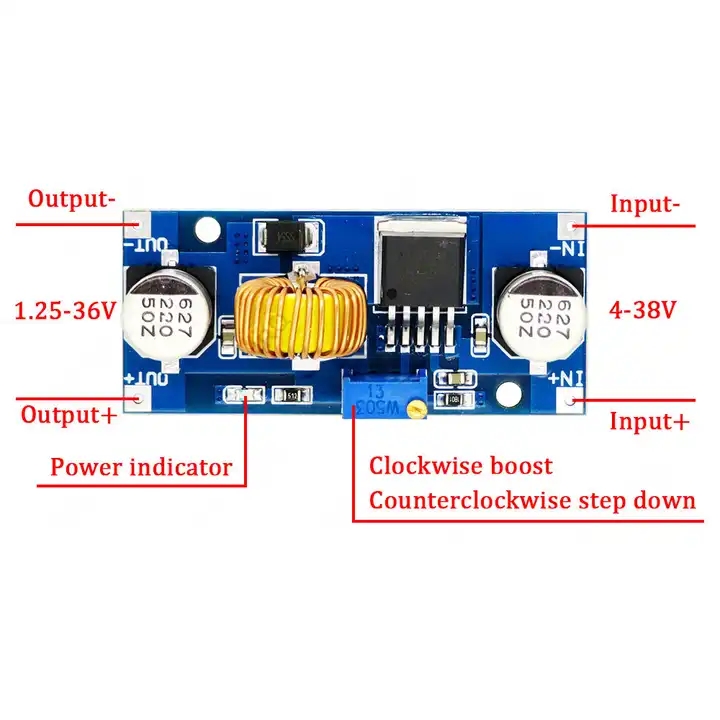 5A DC Boost Converter Module 4-38V Adjustable Step down Power Supply 96% Efficiency Buck Module