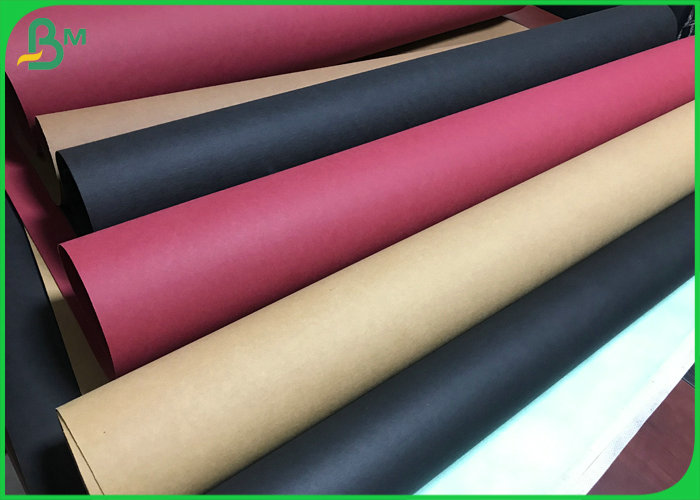 Strong 0.55mm Nature Brown Washable Kraft Reciclable Paper Roll For Making Backpack