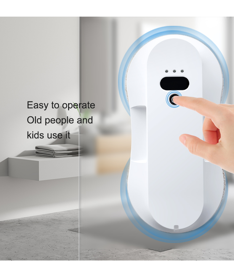 Electric Glass Window Cleaner Robot with Silk Screen Printing and Anti-Falling Control