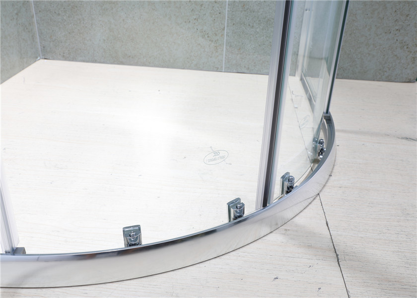 Sliding 6mm Clear Glass Quadrant Shower Enclosures with Bright Aluminum Alloy Profiles