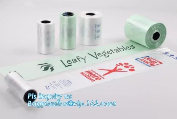 100%BiodegradablePrinting fruit fresh food flat plastic produce bag on roll