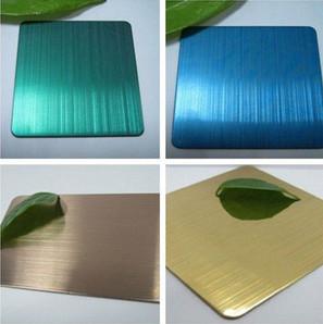 hairline decorative stainless steel sheet with color gold/rose gold/bronze/black