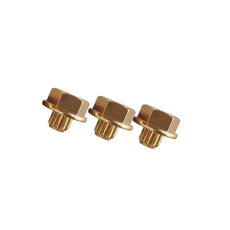 Aluminum Alloy Decorative Wheel Bolts Electrophoresis Black Anodized Natural Color