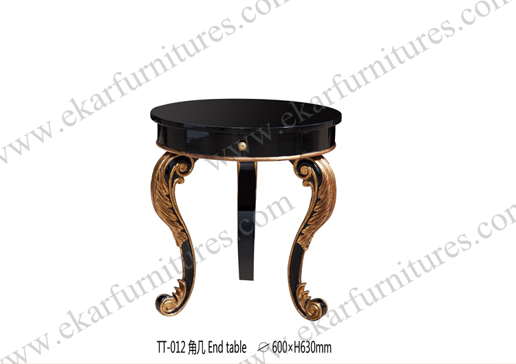 See larger image 2015 New Design Antique Carven wood 3 leg corner table TT-013