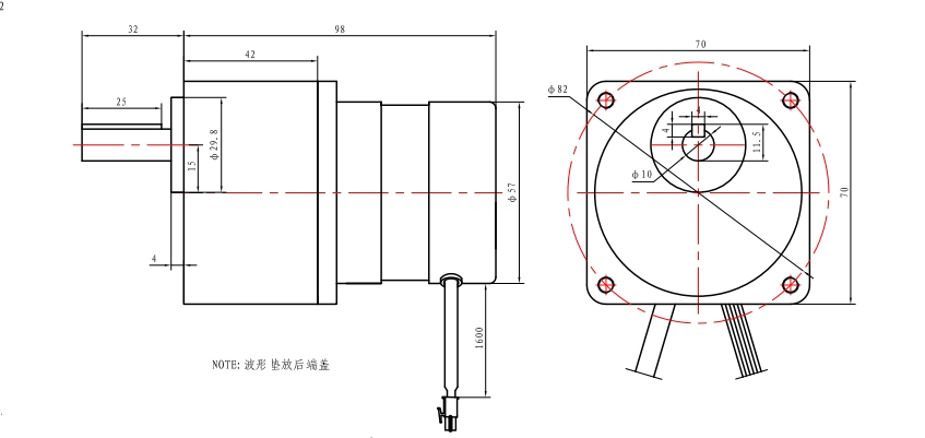 DC Electric Motors Nema 23 Brushless Motor 1900rpm 0.16N.M 30w For Fan
