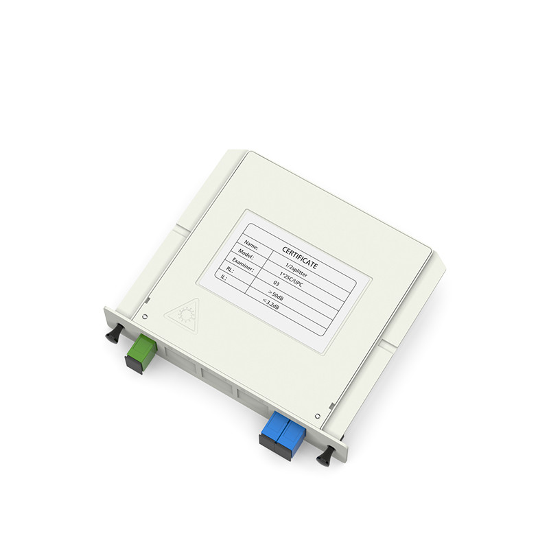 SC APC UPC Fiber Optic Splitter , Cassette Type LGX Box PLC Splitter