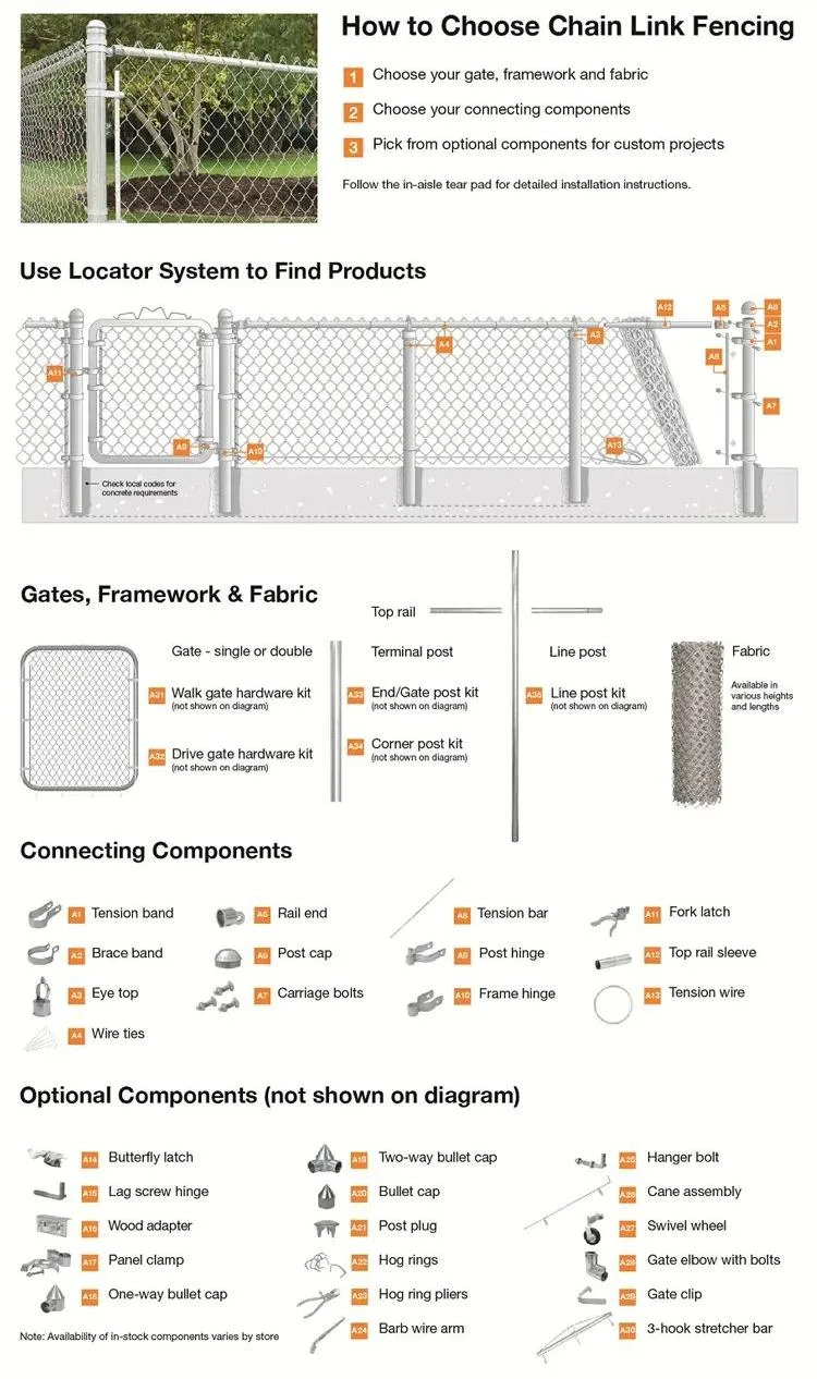 8 Ft Industry Chain Link Security Wire Fence Galvanized For Garden Yard