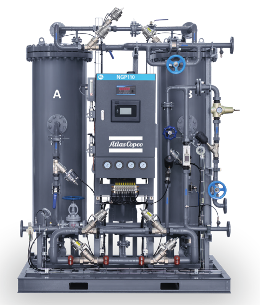  PSA Nitrogen Generator NGP 110 enabling on-demand nitrogen production to support continuous manufacturing processes and control Manufactures
