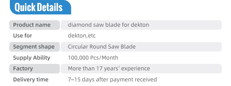 Metal Powder Diamond Saw Blade D350mm for Dekton Cutting Luxury Style Wet Cutting Disc