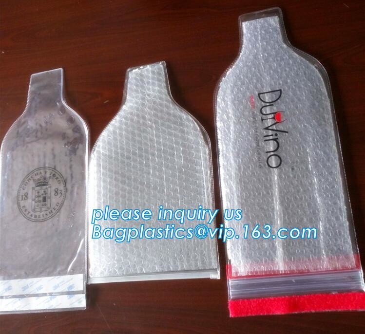 Bottle Protector Bubble Travel Bag,Travel Trip Bag With Bubble Inside And Double Zip lockks,Sleeve Travel Bag - Inner Skin