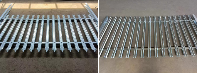 W Pale Steel Palisade Fencing Euro Fence For Security