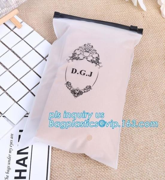Apparel Garment Clothing package PE slider zip bag, zipper k packaging bags with