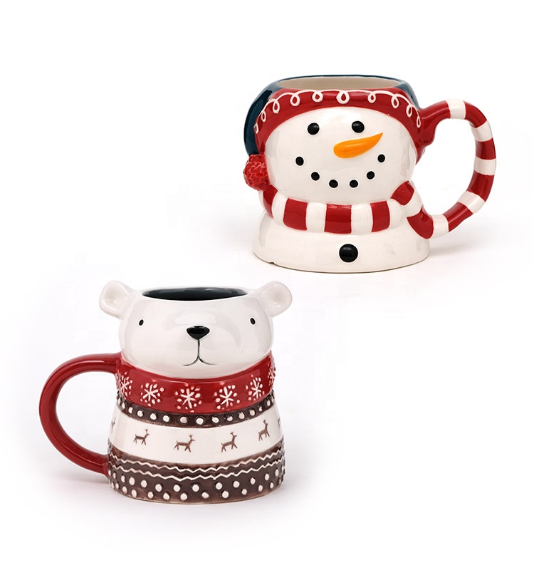 Santa Coffee Mug Santa Mug Christmas Porcelain Ceramic 3d Mug In Santa Design