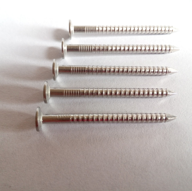 40 X 2.8MM Annular Ring Shank Nails , SUS316 Spiral Finishing Nails