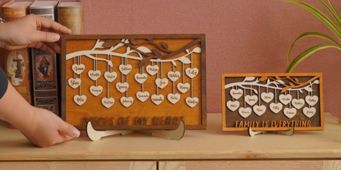 Personalized Wooden Family Tree Frames Meaningful Gift Personalized Sign Bedroom Decor Wood Wall