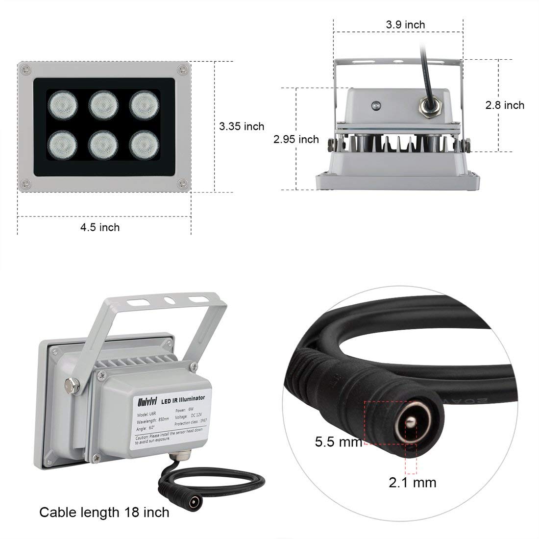 CCTV security camera lights