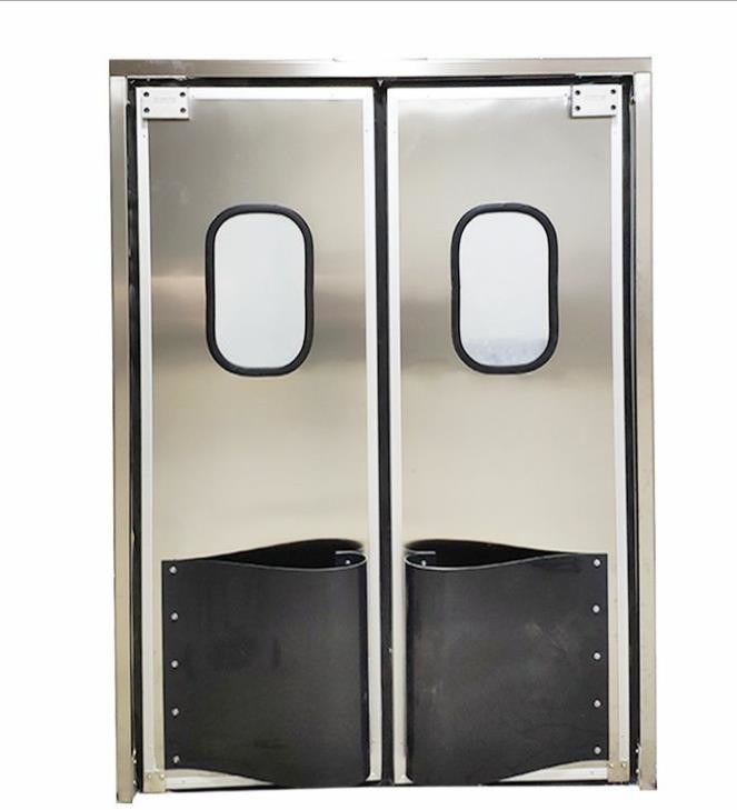 Anti Collision Free Stainless Steel Food Industry Central Kitchen Swing Traffic Door