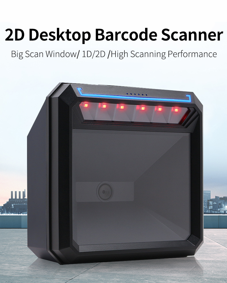 Win7/8/10/11/ANDROID/Mac/Linux Supported Wired USB 1D 2D Bar QR Code Scanner for Desktop
