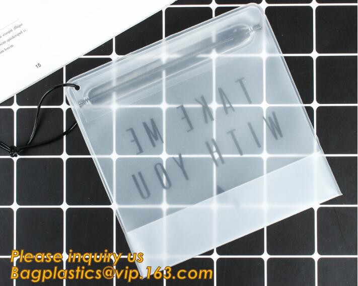 Plastic Bag OEM Custom PVC Loop Handle Image Printed Plastic Shopping Bag,Promotional Clear Waterproof Plastic Cosmetic