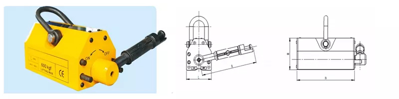 Manual Plate Handling Magnets with Super Powerful 100kg Permanent Neodymium Magnets