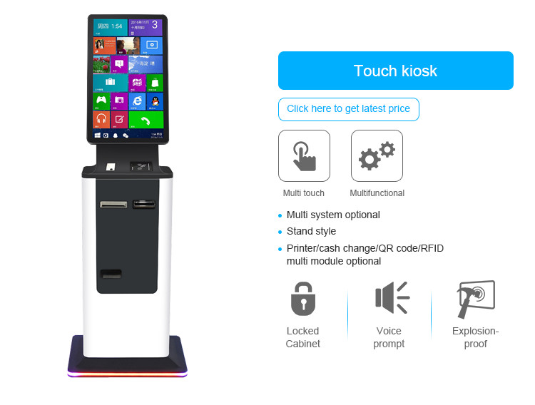 Customizable Restaurant Kiosks With Self Service Ticket Printing And Touchscreen