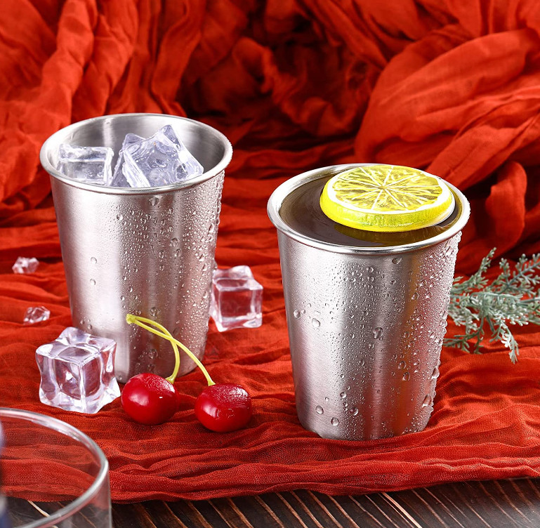 12 Pcs 2.4 Ounce 70ml Stainless Steel Shot Drinking Cups For Drinking Beer And Wine