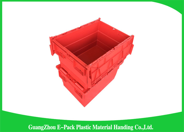 60 Litre Plastic Attached Lid Containers / Lidded Plastic Storage Box