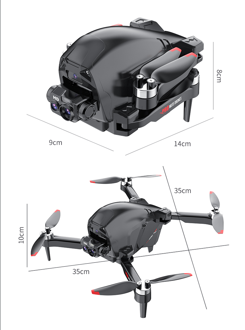 Outdoor Adventure 1080P Hd Live View Drone with Speed Adjustment Function 120M Remote Distance and 3XAA Controller Battery