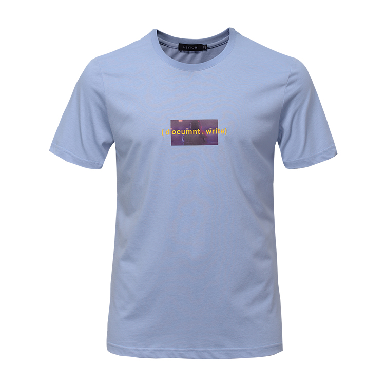 Multi Colored Fashionable Mens T Shirts Anti - Pilling With Round Neck