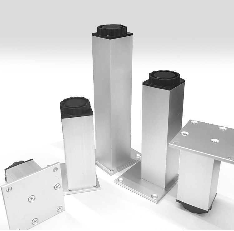 Adjustable Square Aluminum Profile Furniture Feet for Modern Sofa Support 25kg-100kg