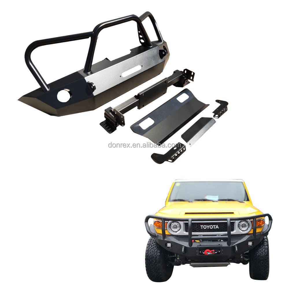 Front Bumper Toyota FJ Cruiser Winch Bull Bar Steel Rear Bumper with Tire Carrier Jerrycan Holder