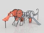 Single Stainless Steel Dinosaur Slide 100kg Indoor And Outdoor Slide