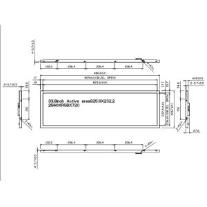 China Outdoor Application 33.8 Inch QHD LCD Panel RV338FBM-N00 with 700 cd/m2 Luminance on sale