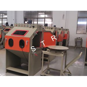 China Cabinet Small Sand Blasting Machine / Small Metal Parts Automatic Sandblaster on sale