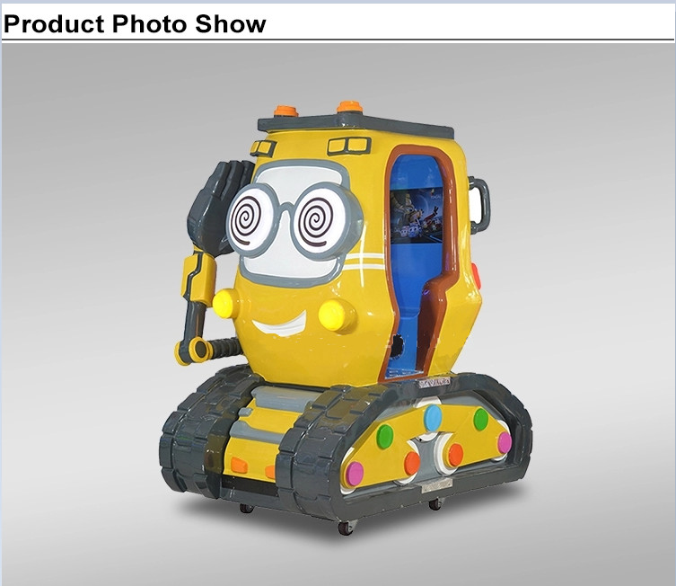 Entertainment Cartoon Tank Kiddie Ride Machines For Park 110V 220V Yellow
