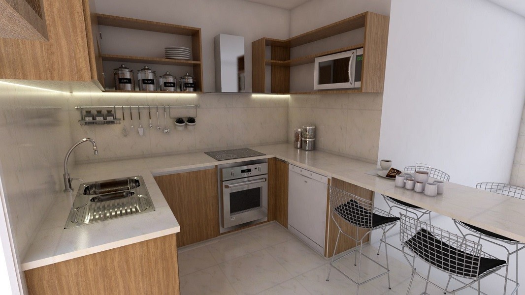 2M Modern Modular Kitchen Cabinets