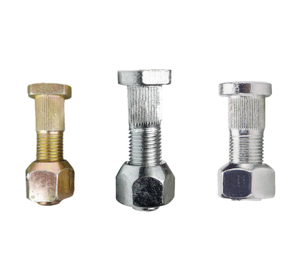 Building M14 x 1.5 Steel 3 Piece Trailer Wheel Bolt with and Plain Finish