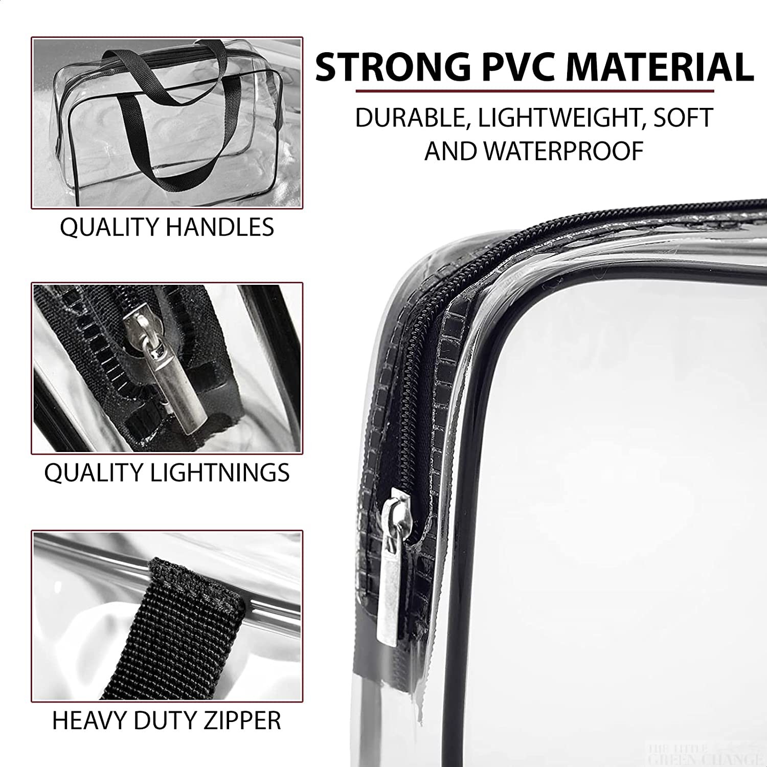 Waterproof Soft smooth Travel Bag for Toiletries - Travel Makeup Bag Clear Makeup Bags with Zipper