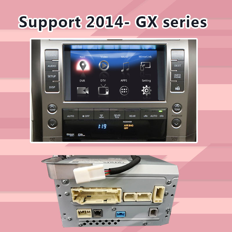 Android Navigation Interface Box For Lexus GX460 2013-2021 pin to pin install carplay optional