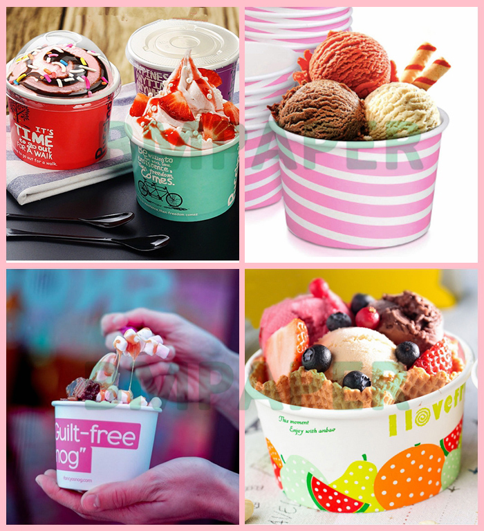 260GSM + 1PE 18GSM Coated Paper For Ice Cream Cup 590mm 790mm Waterproof 