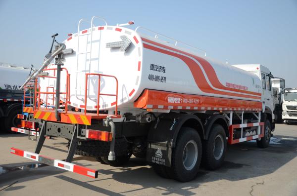 336 HP 6×4 18 M3 Water Tanker Vehicle , Water Bowser Truck With ZF8098 Steering