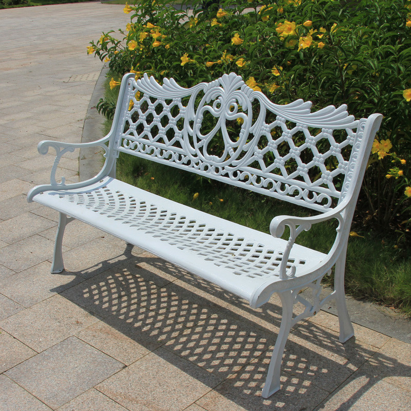 Bao Tuo outdoor thickening of cast iron park chairs lounge chairs red 1.25 meters BTC-012
