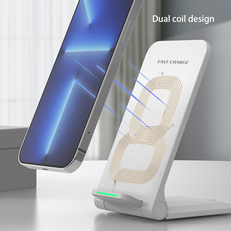9V - 12V / 2A Qi Fast Wireless Charging Stand Foldable Wireless Charger
