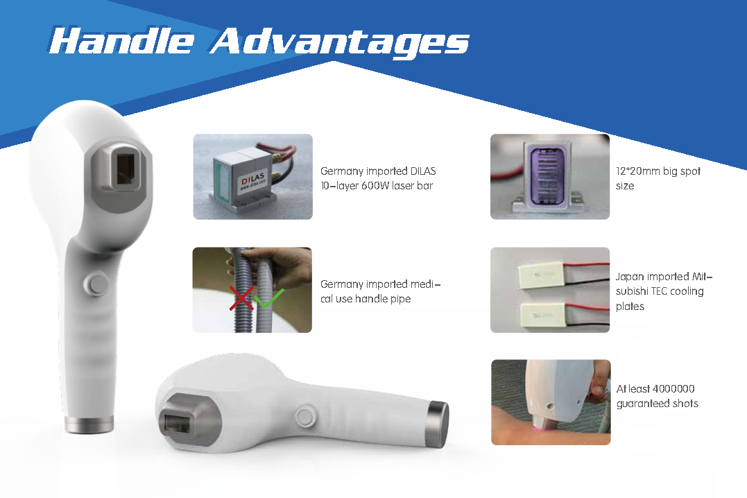 2018 newest design 808nm laser diode for hair removal / skin rejuvenation