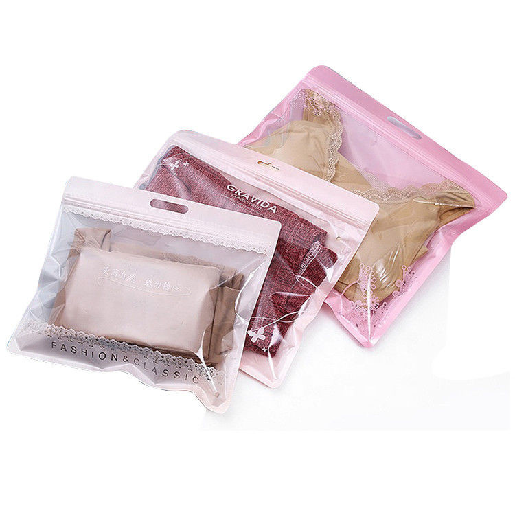 ASP PE Zipper Storage Bags , 12pcs Frosted T Shirt Packaging Pouch