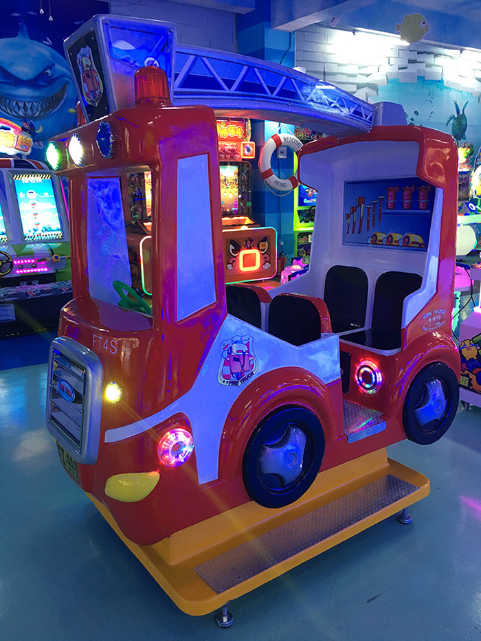 Coin Operated Children's Rides Amusement Fire Car Game Machine