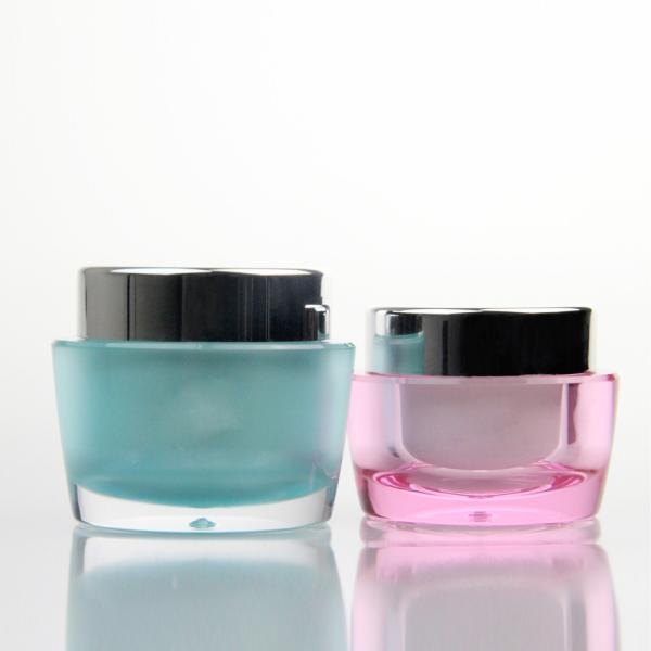 Round Double Wall Luxury Cosmetic Facial Cream Container 20G Acrylic Packaging